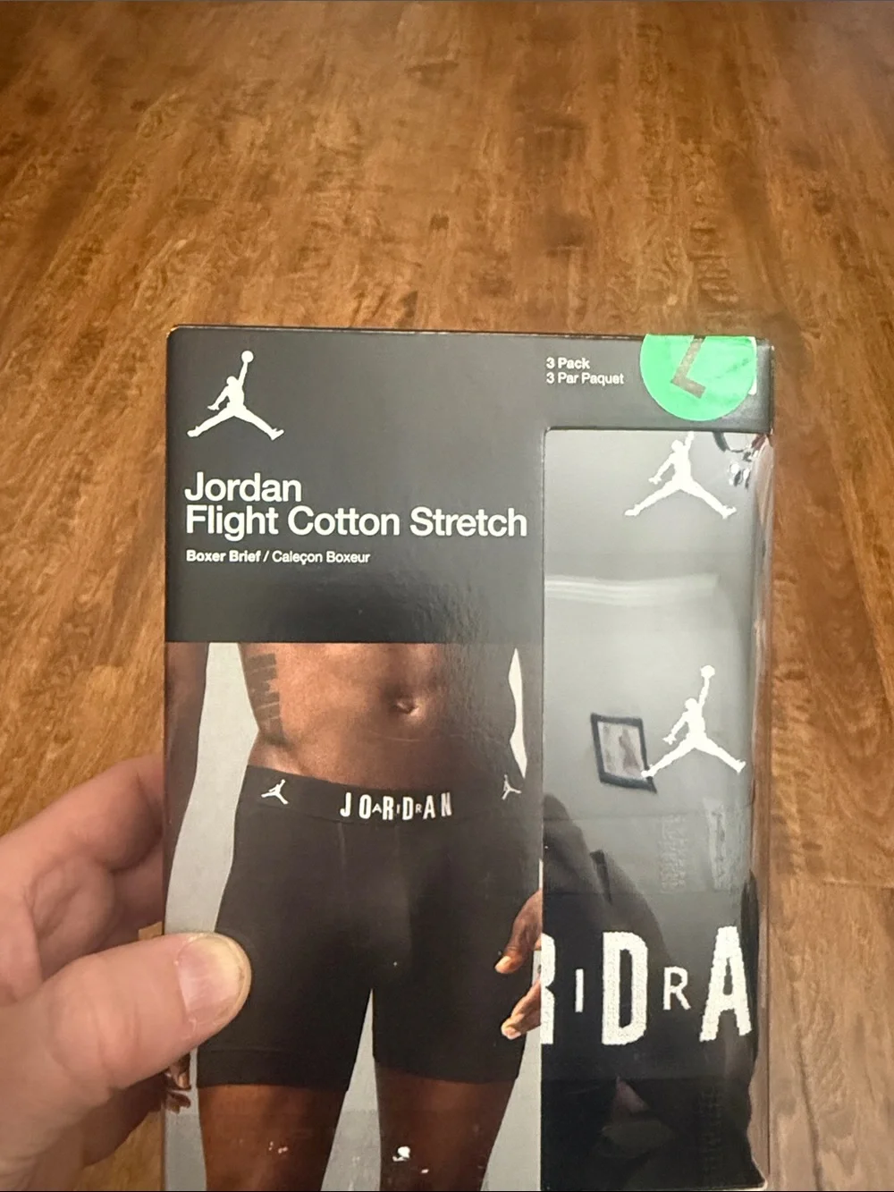 Jordan Black Flight Cotton Stretch Boxer Briefs - 3 Pack